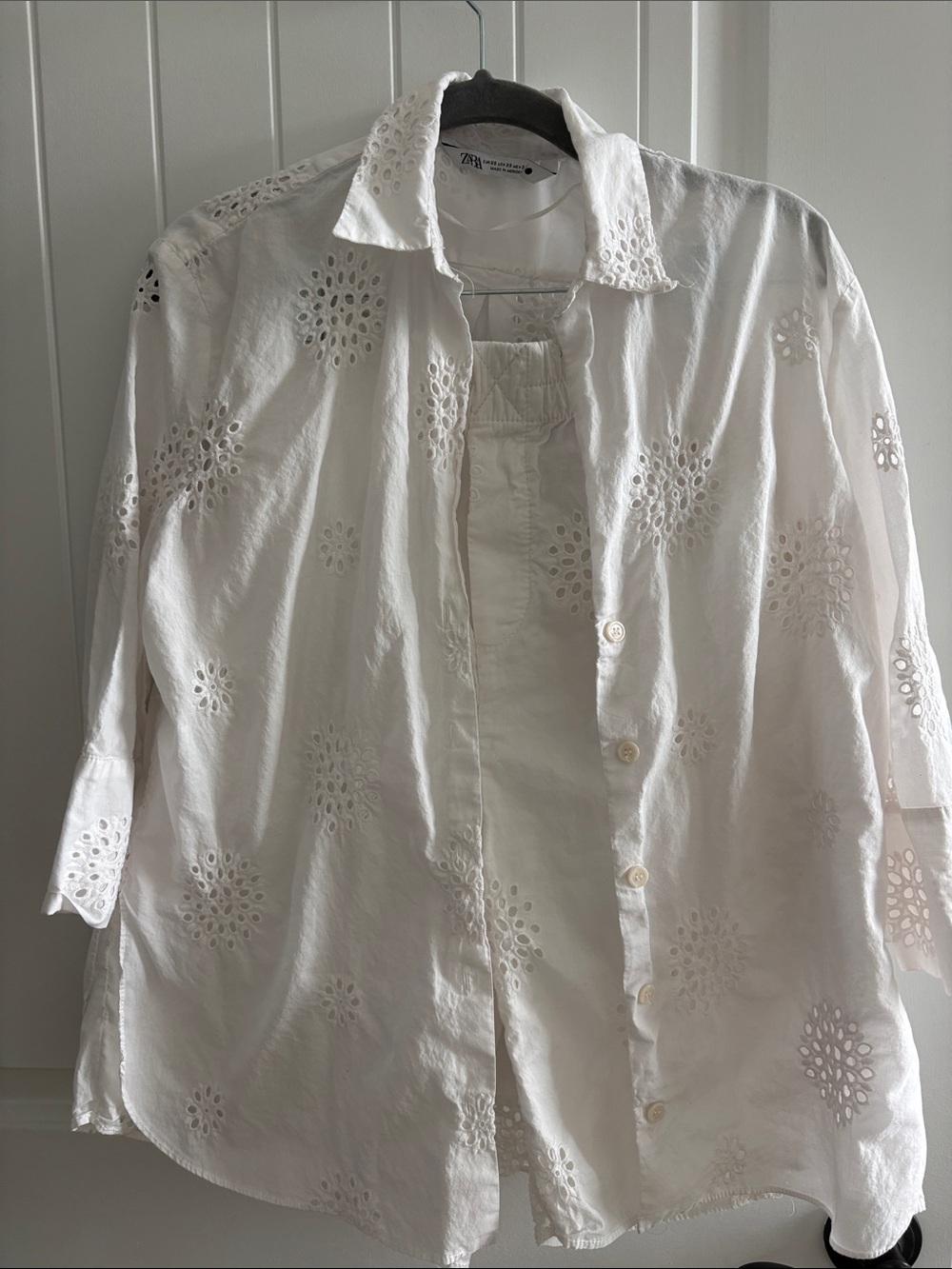 Zara eyelet short and top